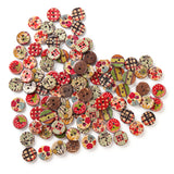 Round,Pattern,Wooden,Button,Mixed,Natural,Sewing,Children,Handmade,Clothes,Buttons