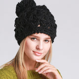 Womens,Knitted,Beanie,Winter,Hollow,Slouchy,Earmuffs,Skullcap