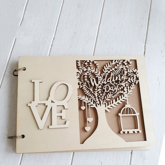 Wedding,Guest,Wooden,Personalised,Signing,Pages,Party,Decorations