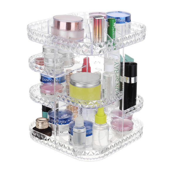 Degree,Rotation,Transparent,Acrylic,Cosmetics,Drawer,Storage,Makeup,Organizer