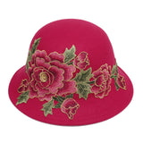 Women's,Ethnic,Peony,Bucket,Casual,Flower,Embroidery