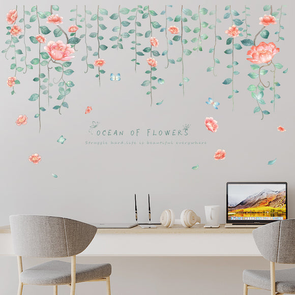 Miico,XC9042,Flower,Flower,Sticker,Living,Bedroom,Decoration,Sticker,Stickers