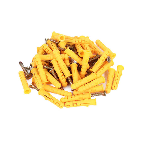 Yellow,Croaker,Plastic,Expansion,Bolts,Expansion,Screw,Window,Frames,Cabinet,Fixing
