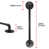 Industrial,Handle,Shelf,Bracket,Black,Steampunk,Flange