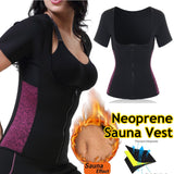 Front,Women,Sauna,Neoprene,Shaper,Sweat,Burner,Fitness,Shirts