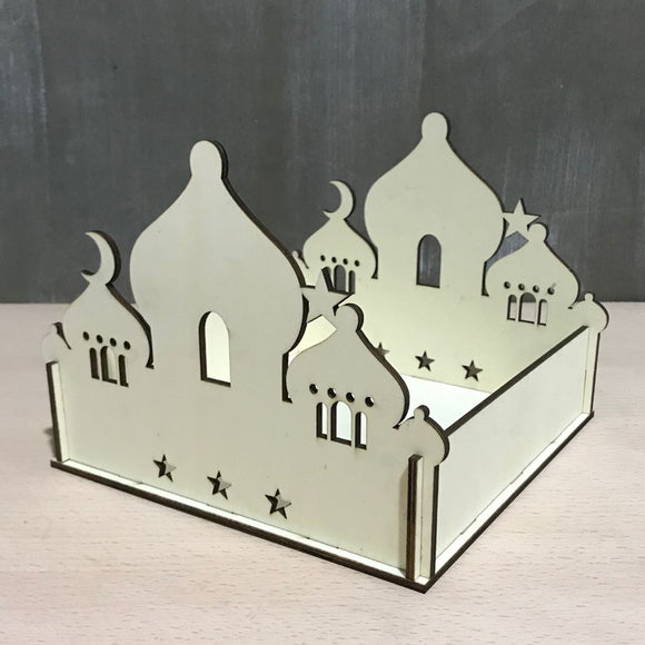 Puzzle,Wooden,Building,Model,Islamic,House,Stand,Ramadan,Gifts,Decorations