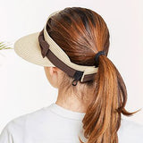 Women,Summer,Bowknot,Bucket,Removable,Sunshade,Outdoor,Straw