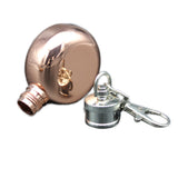 Stainless,Steel,Round,Flask,Keychain,Liquor,Alcohol,Whiskey