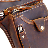Vintage,Leather,Motorcycle,Rider,Waist,Fanny,Crossbody,Pouch