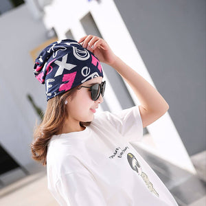 Women,Cotton,Casual,Printing,Headpiece,Summer,Breathable,Beanie