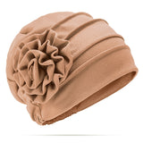 Women,Flower,Cotton,Beanies,Elegant,Muslim,Casual