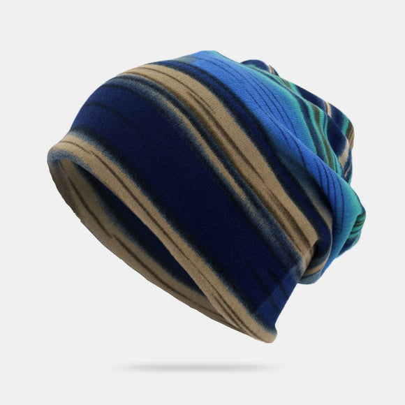 Unisex,Outdoor,Winter,Stripes,Beanie,Scarf,Cashmere,Bonnet