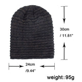 Women,Special,Stripe,Velvet,Knitted,Outdoor,Double,Layers,Slouch,Beanie