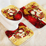 Santa,Claus,Waterproof,Bathroom,Toilet,Covers,Print,Decor