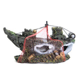 Aquarium,Ornament,Wreck,Sailing,Boats,Destroyer,Decor,Model