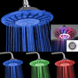 Colors,Automatic,Light,Changing,Round,Shower,Rainfall,Showerhead,Pressure