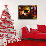 Operated,Christmas,Decor,Canvas,Print