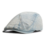 Washed,Cotton,Denim,Berets,Outdoor,Casual,Sunscreen,Forward