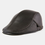 Genuine,Leather,Outdoor,Winter,Autumn,Leather,Forward,Beret