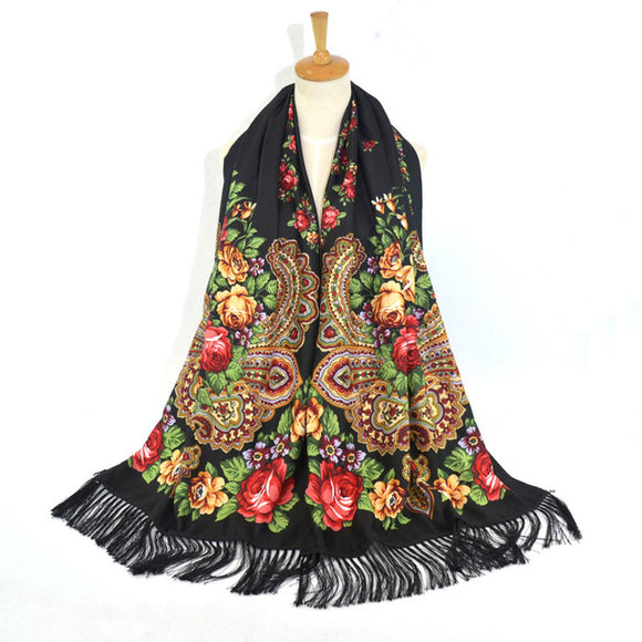 Printing,Tassel,Shawl,Scarf,Mexican,Scarf