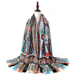 Shawl,Sunscreen,Retro,Cotton,Linen,Mexican,Scarf