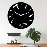 Emoyo,ECY030,Creative,Haircut,Pattern,Clock,Clock,Office,Decorations
