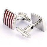Links,Color,Stripe,Metal,Copper,Enamel,Square,Accessories,Shirt