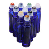 10Pcs,Natural,Crystals,Glass,Essential,Gemstone,Roller,Inside,Bottles