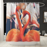 Flamingo,Waterproof,Bathroom,Shower,Curtain,Pedestal,Toilet,Cover,Shower,Curtains,Bathroom,Decor