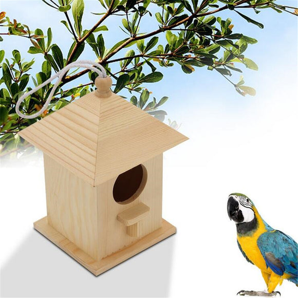 Wooden,Parakeet,Feeder,Hanging,Feeding,Garden,Decoration