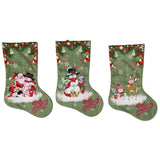 Loskii,Christmas,Socks,Christmas,Decorations,Large,Printed,Christmas,Socks,Gifts,Candy,Socks,Hanging,Ornaments