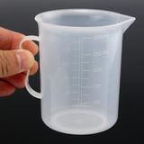 250ml,Plastic,Measuring,Clear,Double,Graduated,Cylindrical,Measuring