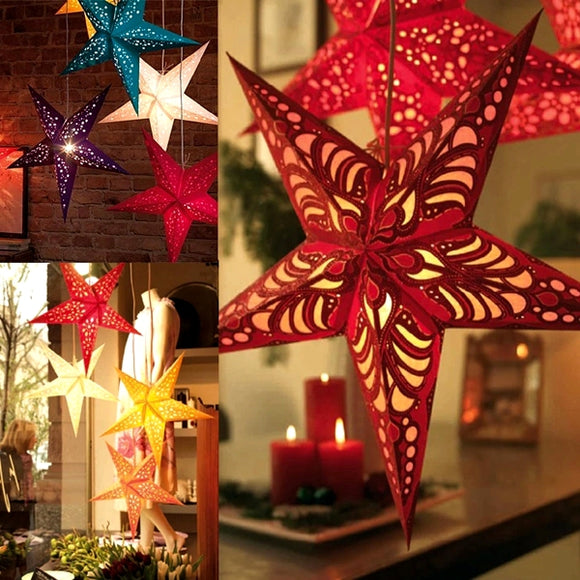 Christmas,Laser,Paper,Hanging,Decoration,Folding,Handmade,Pentagram,Christmas,Decor