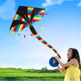 Colorful,Triangle,Rainbow,Outdoor,Funny,Sports,Flying,Kites,Children