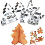 Hoarding,Christmas,Scene,Cookie,Cutter,Stainless,Steel,Square,Mould,Silver