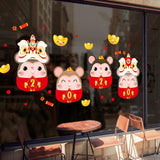 Loskii,XL658,Mouse,Sticker,Cartoon,Window,Decor,Stickers,Muraux,Happy,Chinese,Spring,Festival