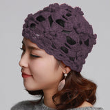 Womens,Slouchy,Beanie,Winter,Hollow,Earmuffs,Skull