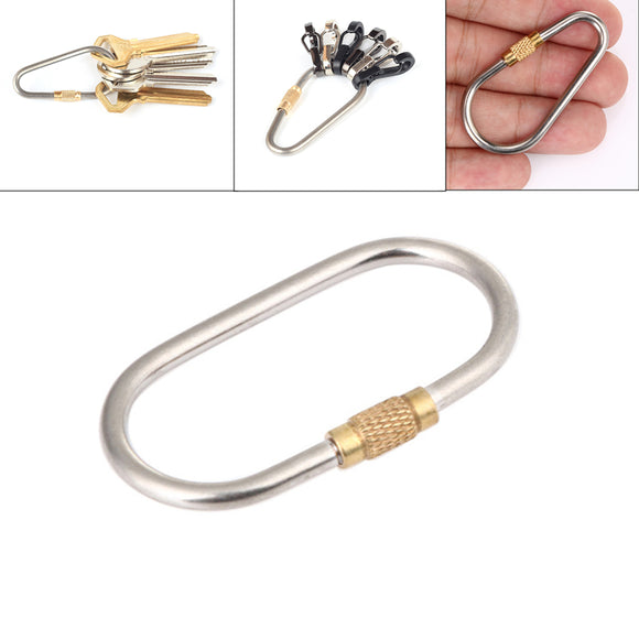 Titanium,Chain,Carabiner,Screw,Bottle,Buckle,Hanging,Padlock,Chain,Camping,Hiking