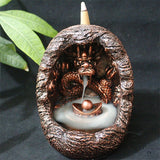 Dragon,Backflow,Burner,Incense,Holder,Resin,Censer,Buddhist,Ceramic,Smoke,Burner,Holder,Buddhist,Decorations,Cones