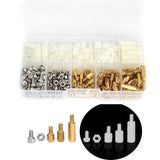 Suleve,M3BH8,360Pcs,Brass,Nylon,Column,Standoff,Support,Spacer,Pillar,Screw,Assortment,Board