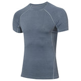 YUERLIAN,Men's,Compression,Simple,Tight,Fitness,Training,Elastic,Quick,Short,Sleeve