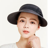 Women,Summer,Bowknot,Bucket,Removable,Sunshade,Outdoor,Straw