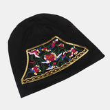 Women,Cotton,Floral,Ethnic,Embroidery,Beanie,Elastic,Breathable,Turban