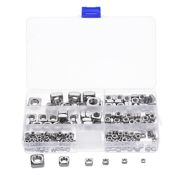 Suleve,MXSN5,260Pcs,Square,Stainless,Steel,Machine,Screw