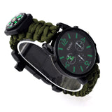 IPRee,Survival,Compasss,Bracelet,Watch,Waterproof,Emergency,Paracord,Wristband