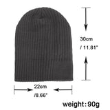 Winter,Plain,Thicken,Brimless,Knitted,Curlable,Earmuffs,Slouch,Beanie