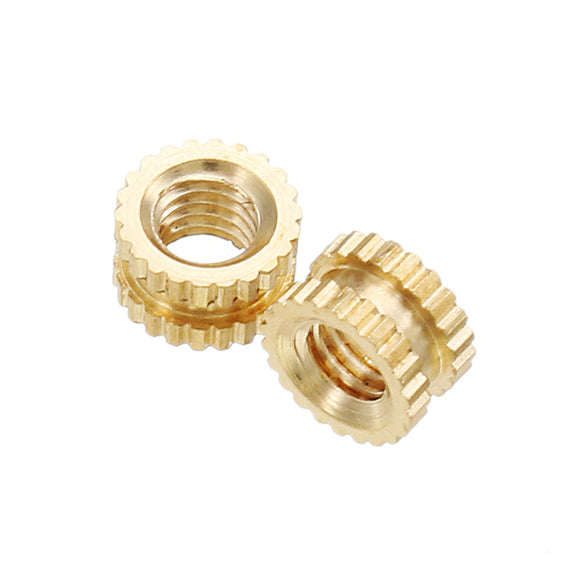 Suleve,M3BN4,100pcs,M3x3x5mm,Metric,Threaded,Brass,Knurl,Round,Insert