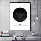 30x40cm,Constellation,Canvas,Posters,Geometric,Astrology,Painting,Paper