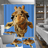 Giraffe,Animal,Waterproof,Bathroom,Shower,Curtain,Bathroom,Cover,Floor