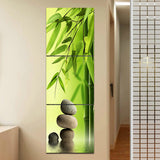 Miico,Painted,Three,Combination,Decorative,Paintings,Green,Bamboo,Decoration